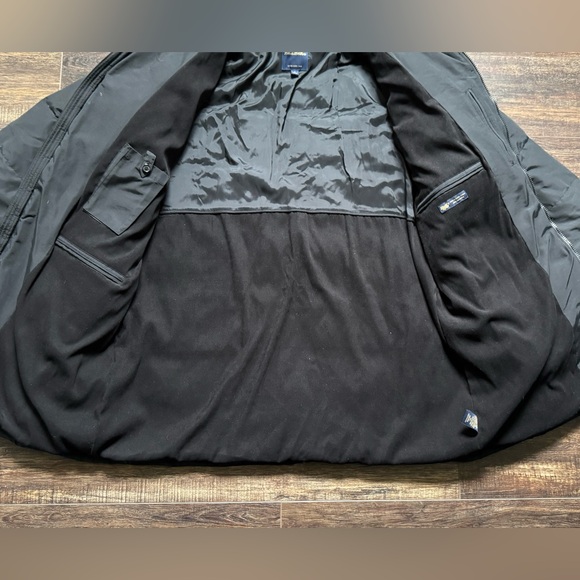 Brooks Brothers Down Black Parka Puffer Jacket Mens Large Quilted Coat L - Picture 6 of 8